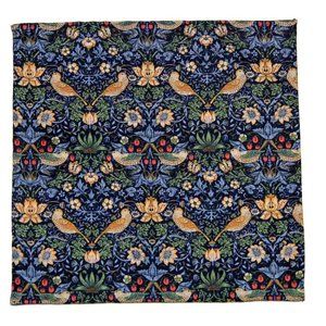 NEW Hand Stitched Cotton Pocket Square Strawberry Thief Floral Pattern Men's